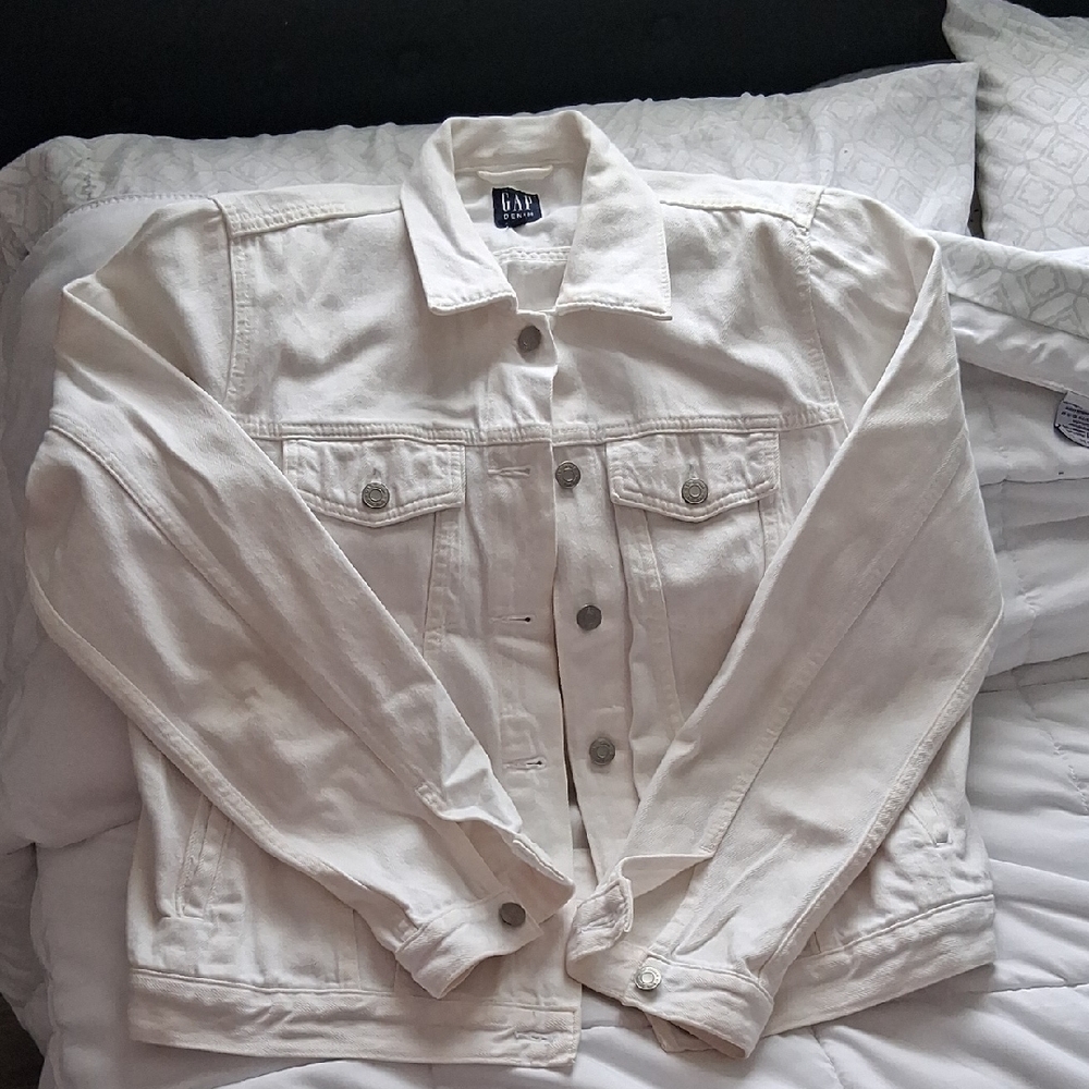 GAP Cream Denim Jacket